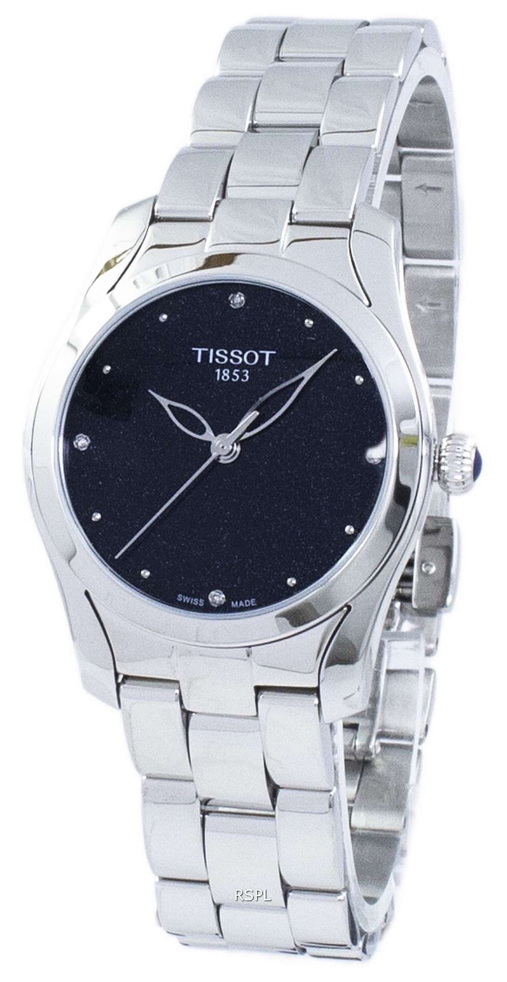 Tissot T-Wave Quartz Diamond Accents T112.210.11.046.00 T1122101104600 Women's Watch