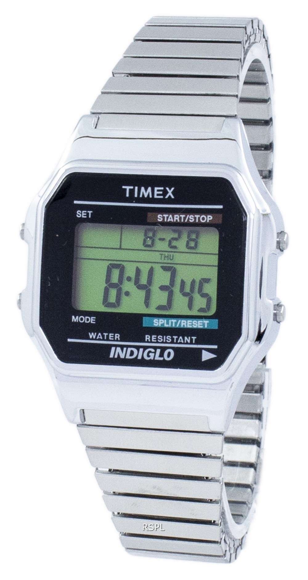 Timex Timeless Classic Indiglo Chronograph Alarm Digital T78587 Men s Watch Zetamarket