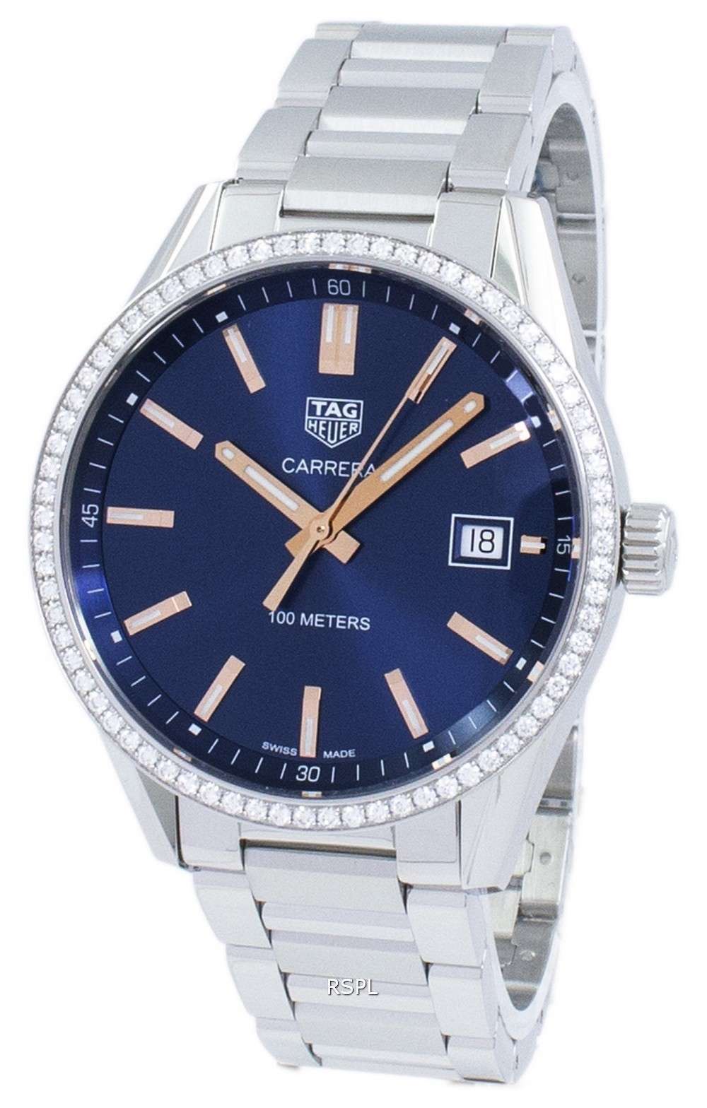 Tag Heuer Carrera Quartz Diamond Accents WAR1114.BA0601 Women's Watch