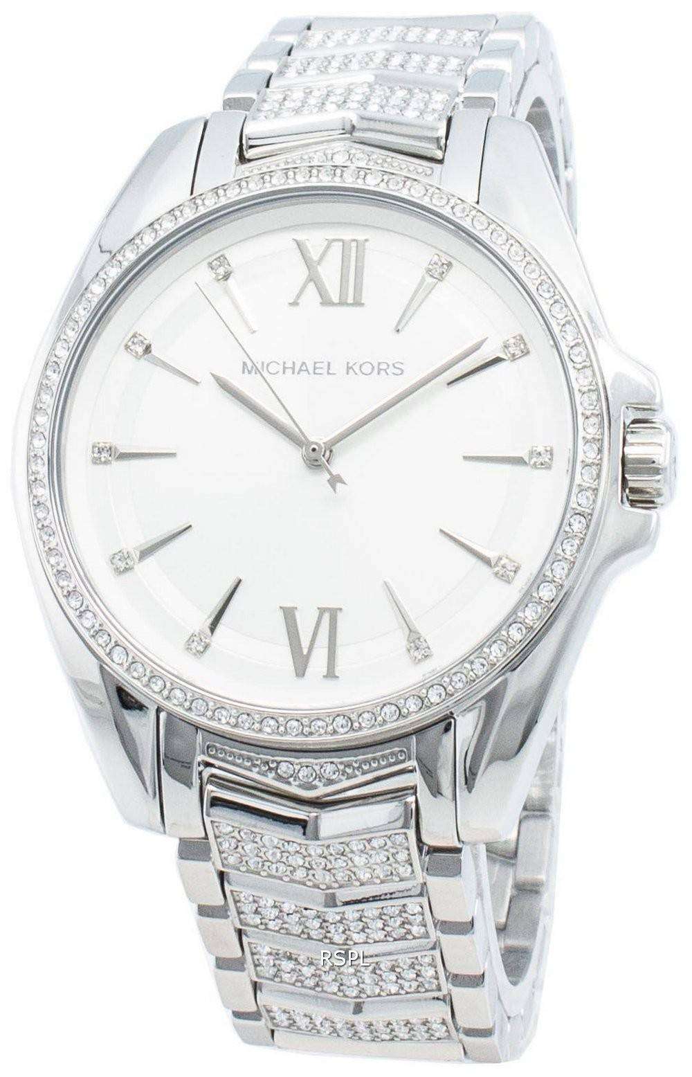 michael kors white diamond watch