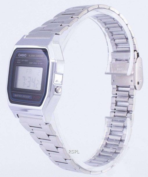 Casio Digital Stainless Steel Daily Alarm A158WA-1DF A158WA-1 Men's Watch