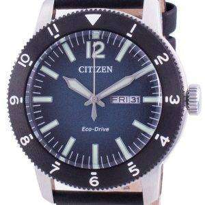Citizen Blue Dial Calf Leather Eco-Drive AW0077-19L 100M Men's Watch