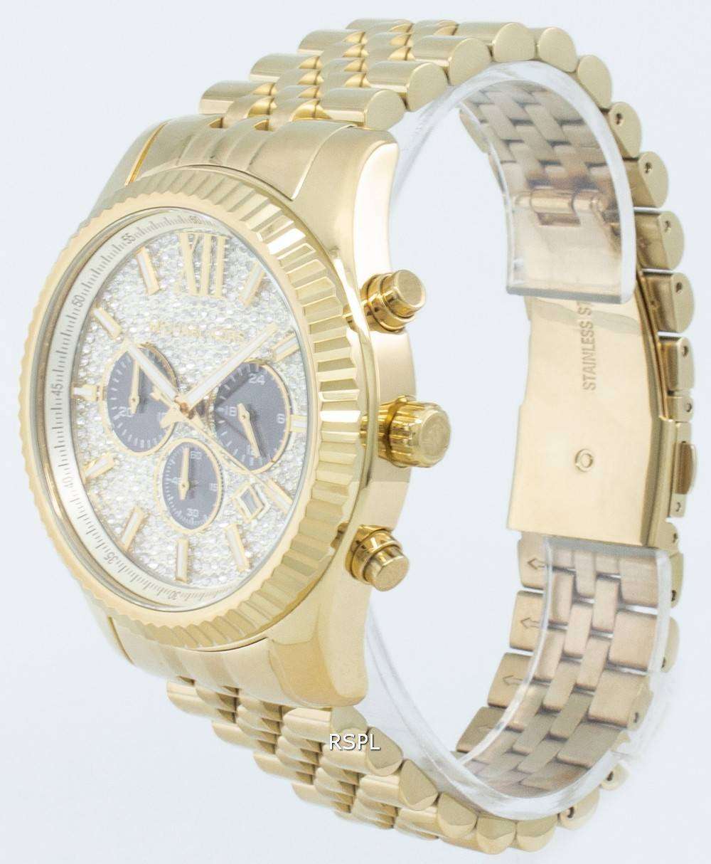michael kors mens watch with crystals