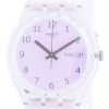 Swatch Ultrarose White Dial Silicone Strap Quartz GE714 Womens Watch