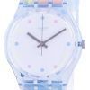 Swatch Bordujas White Dial Silicone Strap Quartz GS159 Womens Watch