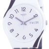 Swatch Greytwist White Dial Silicone Strap Quartz GW711 Mens Watch