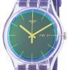 Swatch Polapurple Purple Dial Silicone Strap Quartz SUOK712 Mens Watch