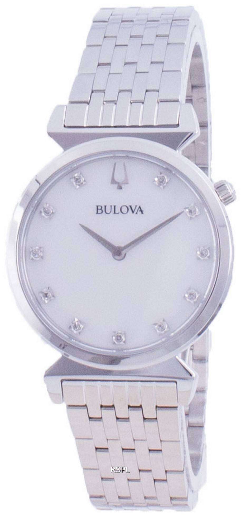 Bulova Classic Diamond Accents Quartz 96P216 Womens Watch