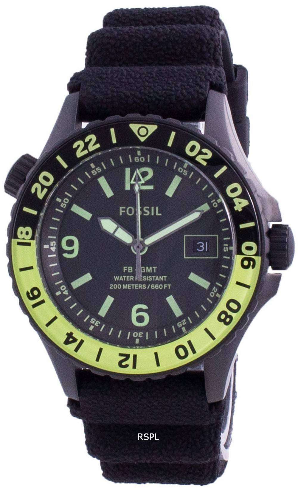 Fossil FB-GMT Curator Titanium Limited Edition Quartz LE1107 200M Mens Watch