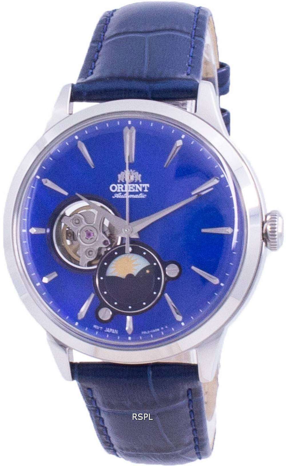 Orient Sun Moon Phase Open Heart Dial Automatic RA-AS0103A10B Mens Watch