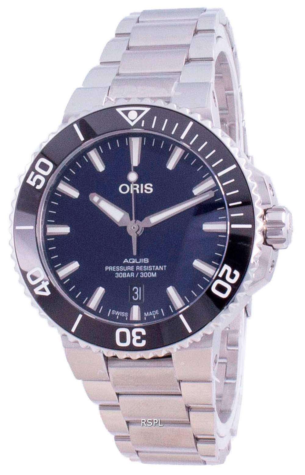Oris Aquis Date Automatic Diver's 01-733-7766-4135-07-8-22-05PEB 300M Men's Watch