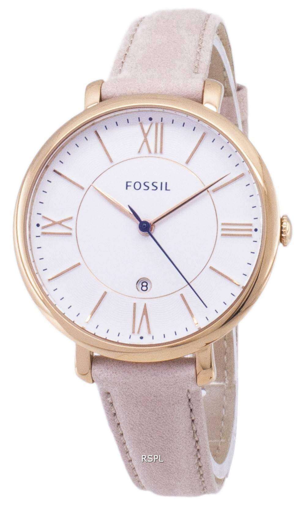 Refurbished Fossil Jacqueline Quartz Blush Leather Strap ES3988 Women's Watch