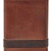 Fossil Quinn Trifold Brown ML3645200 Mens Wallet