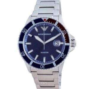 Emporio Armani Blue Dial Stainless Steel Quartz AR11339 100M Men's Watch