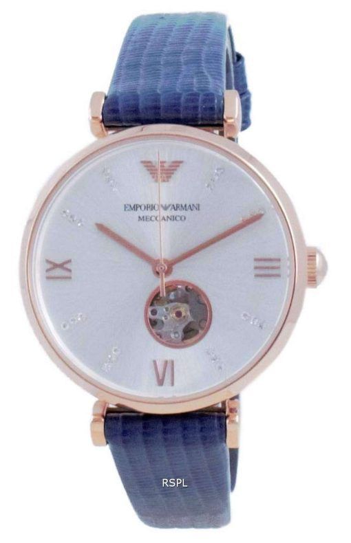 Emporio Armani Gianni T-BAR Open Heart Silver Dial Automatic AR60020 Women's Watch