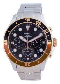 Fossil FB-03 Chronograph Black Dial Stainless Steel Quartz FS5768 100M Mens Watch