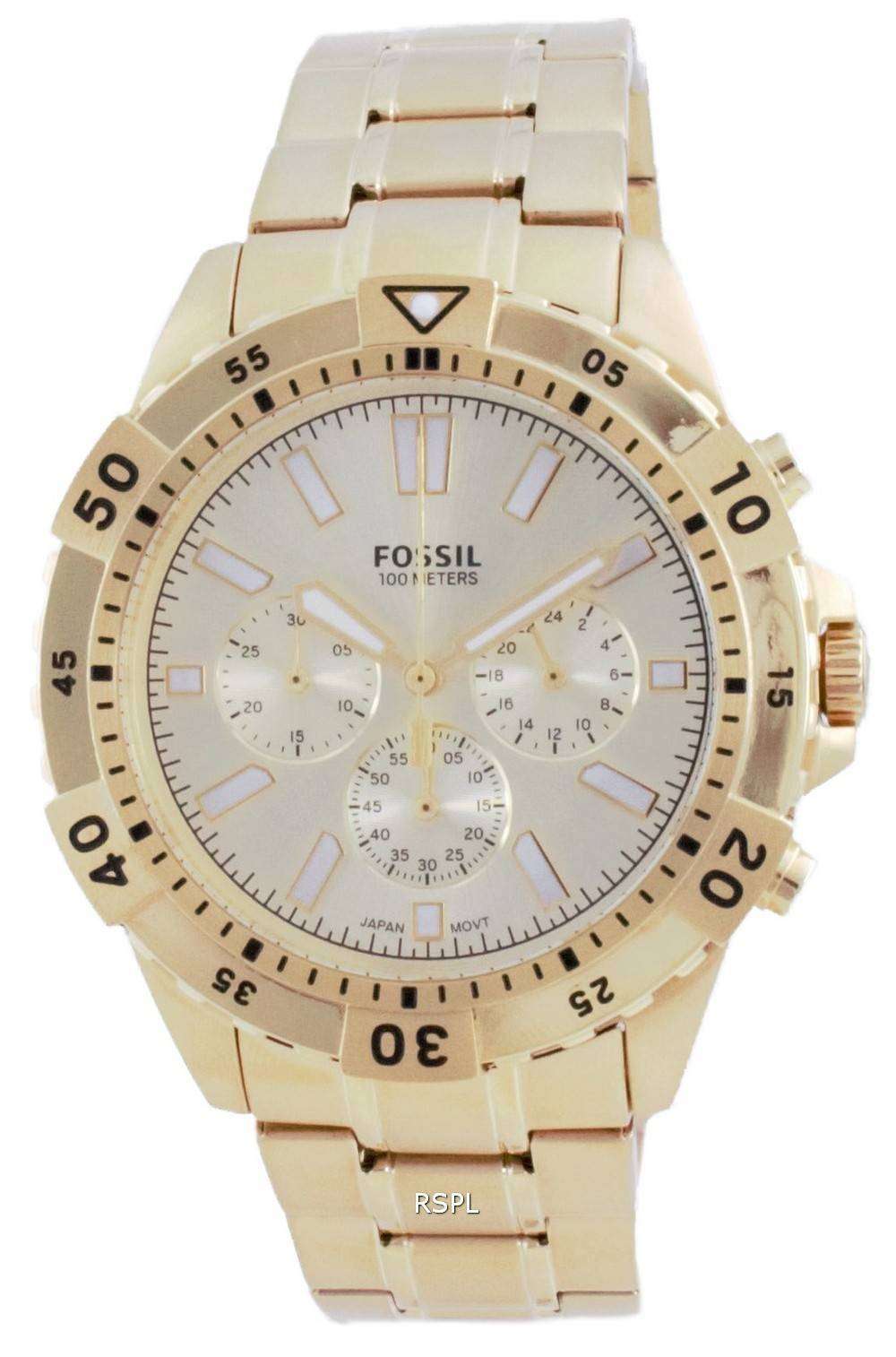 Fossil Garrett Stainless Steel Chronograph Quartz FS5772 100M Mens Watch