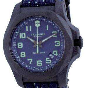 Victorinox I.N.O.X. Carbon Blue Textile Divers Blue Dial Quartz 241860 200M Mens Watch