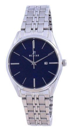 Westar Blue Dial Stainless Steel Quartz 40210 STN 104 Women's Watch