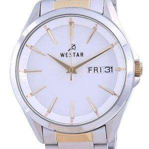 Westar White Dial Two Tone Stainless Steel Quartz 50212 CBN 101 Men's Watch