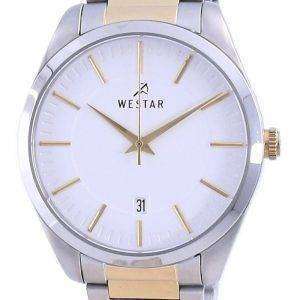 Westar White Dial Two Tone Stainless Steel Quartz 50213 CBN 101 Men's Watch