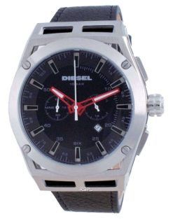 Diesel Timeframe Chronograph Leather Quartz DZ4543 100M Mens Watch