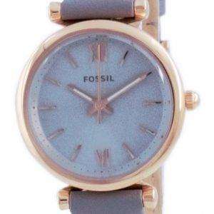 Fossil Carlie Mini Grey Dial Leather Quartz ES5068 Women's Watch