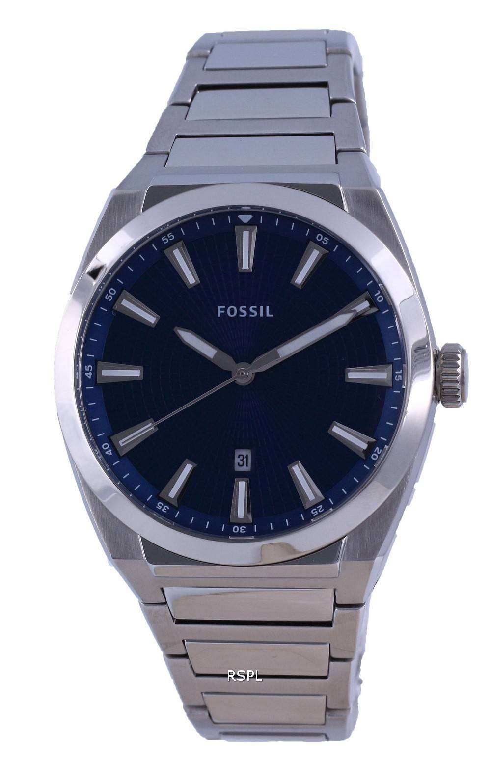 Fossil Everett Blue Dial Stainless Steel Quartz FS5822 Men's Watch