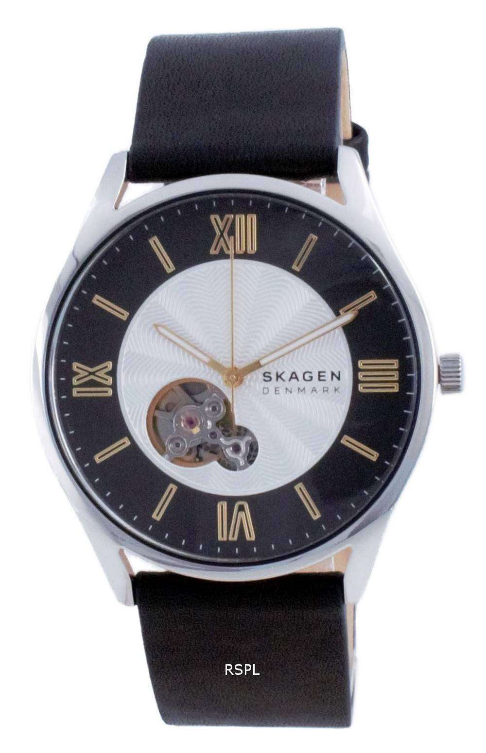 Skagen Holst Open Heart Leather Automatic SKW6710 Men's Watch