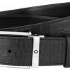 Montblanc 126737 Black Men's Leather Belt