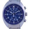 Citizen Chronograph Blue Dial Stainless Steel Eco-Drive CA7040-85L 100M Mens Watch