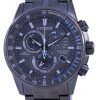 Citizen PCAT Black Dial Radio Controlled Chronograph Atomic Eco-Drive CB5887-55H 200M Mens Watch