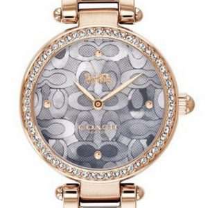 Coach Park Crystal Accents Rose Gold Tone Stainless Steel Quartz 14503226 Womens Watch