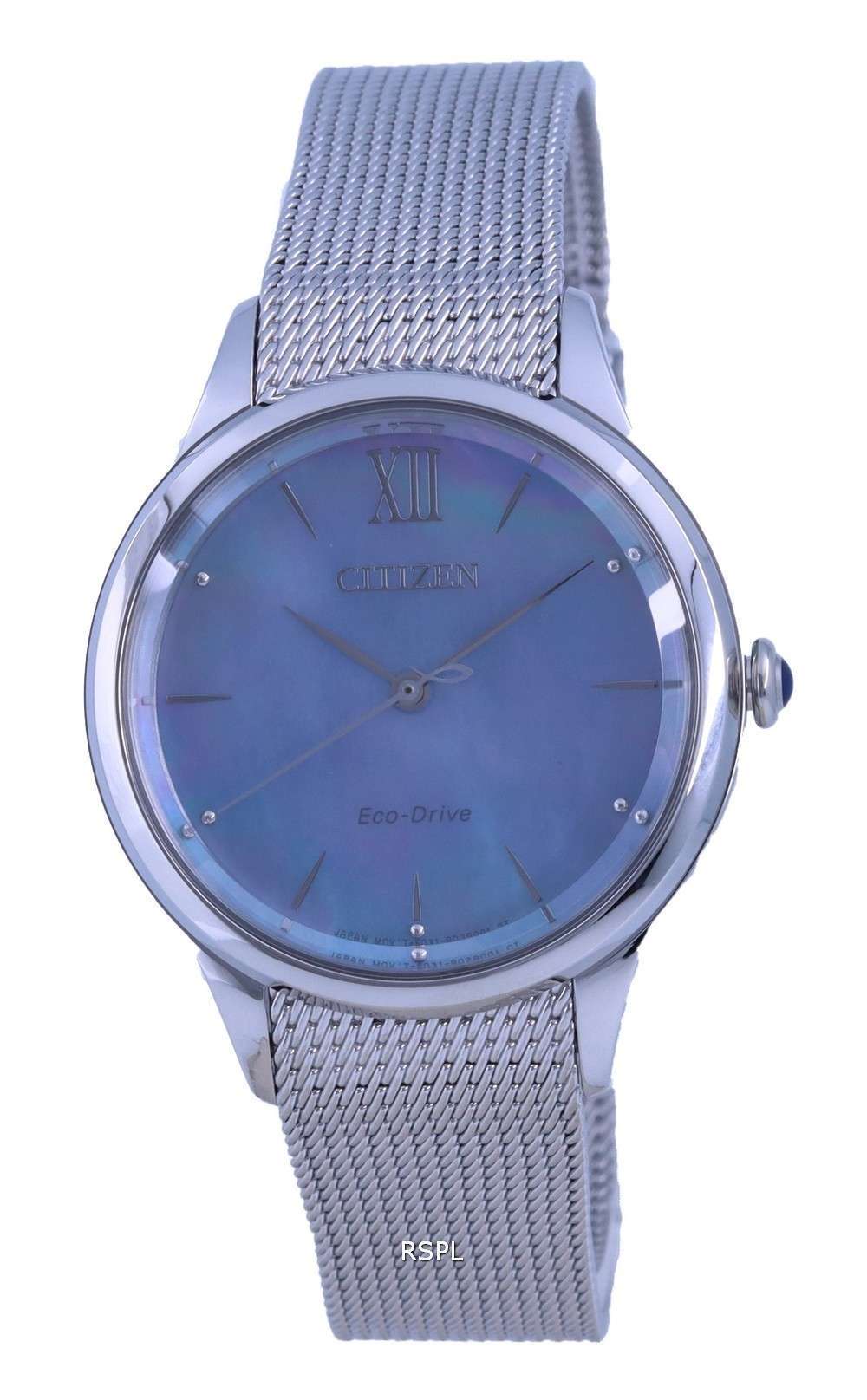 Citizen Mother Of Pearl Stainless Steel Eco-Drive EM0810-84N Womens Watch