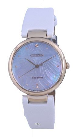 Citizen Mother Of Pearl Dial Satin Eco-Drive EM0853-22D Womens Watch