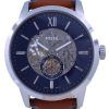 Fossil Townsman Skeleton Dial Leather Automatic ME3154 Mens Watch
