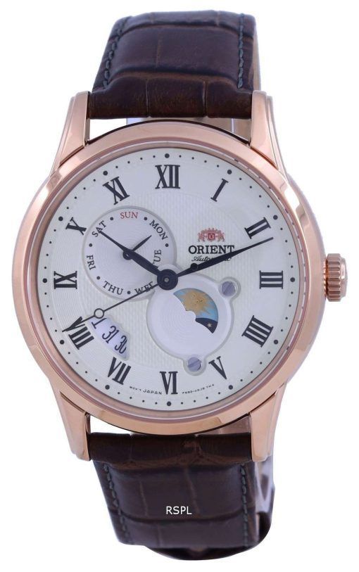 Orient Classic Sun  Moon Champagne Dial Automatic RA-AK0007S10B Mens Watch