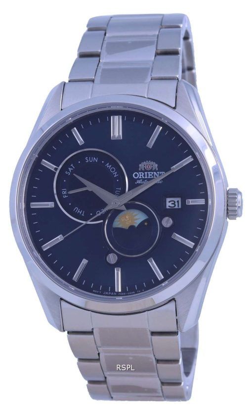 Orient Contemporary Sun  Moon Blue Dial Automatic RA-AK0308L10B Mens Watch