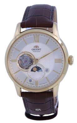 Orient Classic Sun  Moon Open Heart Automatic RA-AS0010S10B Mens Watch