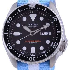 Seiko Automatic Divers Japan Made Polyester SKX007J1-var-NATO24 200M Mens Watch