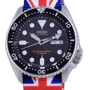 Seiko Automatic Divers Japan Made Polyester SKX007J1-var-NATO28 200M Mens Watch