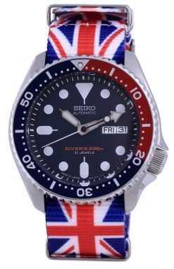 Seiko Automatic Divers Polyester Japan Made SKX009J1-var-NATO28 200M Mens Watch