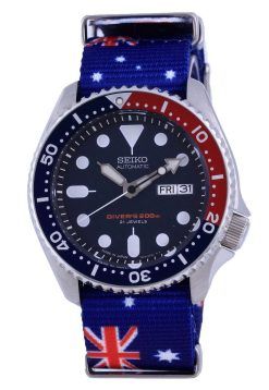 Seiko Automatic Divers Polyester Japan Made SKX009J1-var-NATO30 200M Mens Watch