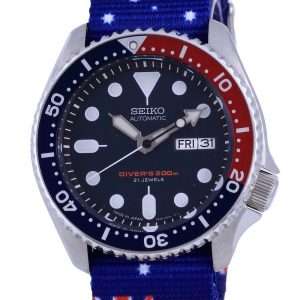 Seiko Automatic Divers Polyester Japan Made SKX009J1-var-NATO30 200M Mens Watch
