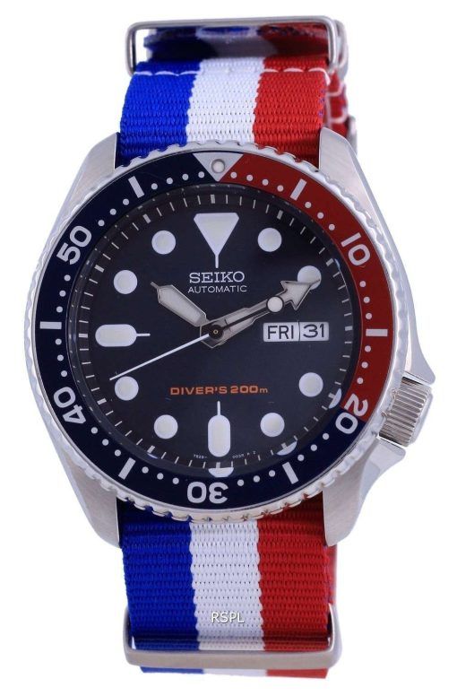 Seiko Automatic Divers Polyester SKX009K1-var-NATO25 200M Mens Watch