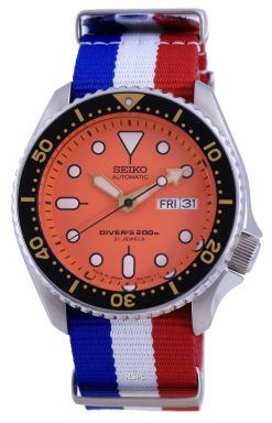 Seiko Automatic Divers Japan Made Polyester SKX011J1-var-NATO25 200M Mens Watch