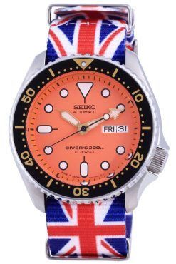 Seiko Automatic Divers Japan Made Polyester SKX011J1-var-NATO28 200M Mens Watch