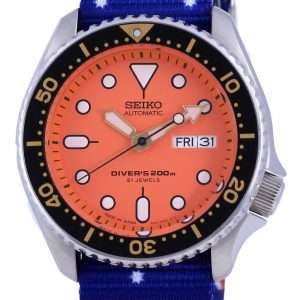 Seiko Automatic Divers Japan Made Polyester SKX011J1-var-NATO30 200M Mens Watch