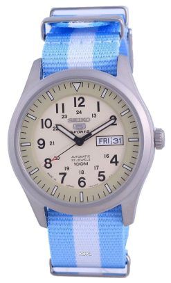 Seiko 5 Sports Military Automatic Japan Made SNZG07J1-var-NATO24 100M Mens Watch