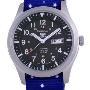 Seiko 5 Sports Military Automatic Polyester SNZG09K1-var-NATO30 100M Mens Watch